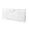Made Goods Jarin Buffet Designer White Faux Belgian Linen New Arrivals