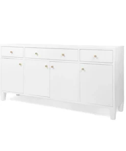 Made Goods Jarin Buffet Designer White Faux Belgian Linen New Arrivals