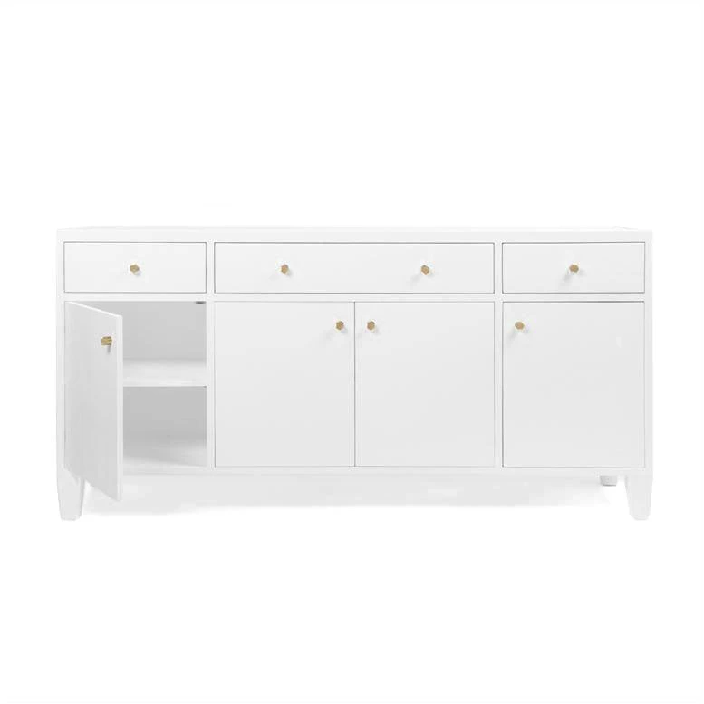 Made Goods Jarin Buffet Designer White Faux Belgian Linen New Arrivals 3 Made Goods Jarin Buffet Designer White Faux Belgian Linen New Arrivals