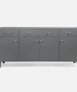Made Goods Jarin Buffet Graphite Faux Belgian Linen New Arrivals