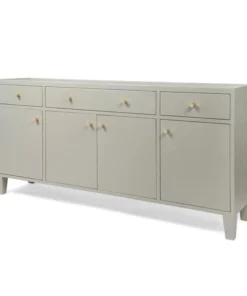 Made Goods New Arrivals Jarin Buffet Light Gray Faux Belgian Linen