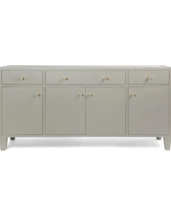 Made Goods New Arrivals Jarin Buffet Light Gray Faux Belgian Linen