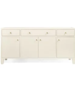 Made Goods New Arrivals Jarin Buffet White Faux Belgian Linen