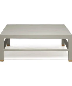 Made Goods New Arrivals Jarin Square Coffee Table Light Gray Faux Belgian Linen