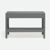 Made Goods Jarin Console Graphite Faux Belgian Linen Standard And Narrow