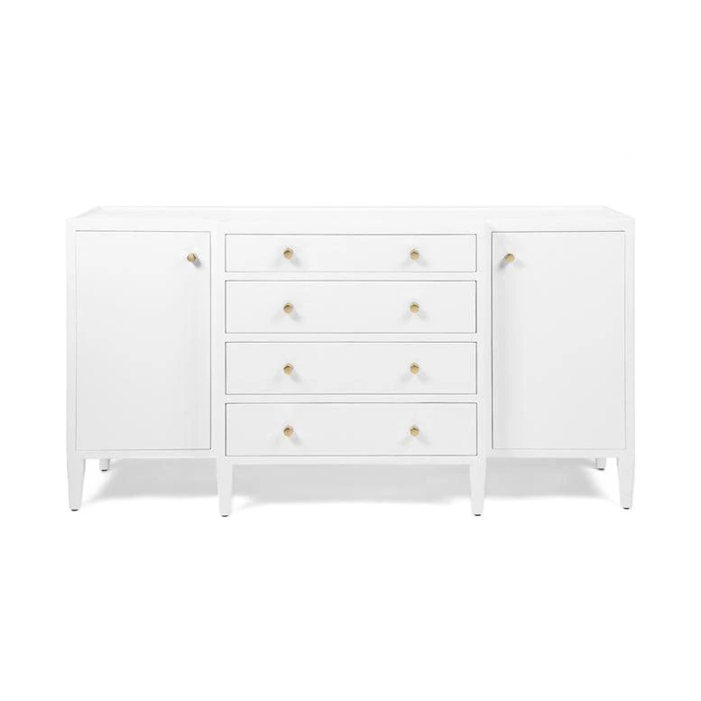 Made Goods Jarin Deep Drawer Buffet Designer White Faux Belgian Linen 3 Made Goods Jarin Deep Drawer Buffet Designer White Faux Belgian Linen