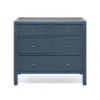 Made Goods Jarin 36" Dresser True Navy Faux Belgian Linen