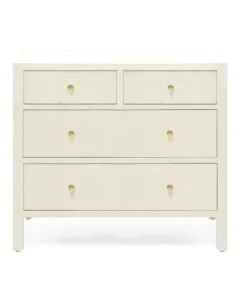 Made Goods Jarin 36" Dresser White Faux Belgian LInen New Arrivals