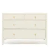 Made Goods New Arrivals Jarin 48" Dresser White Faux Belgian Linen