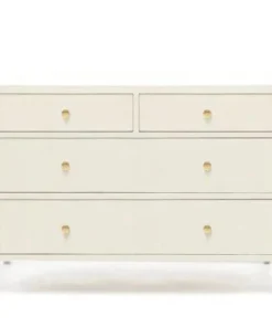 Made Goods New Arrivals Jarin 48" Dresser White Faux Belgian Linen