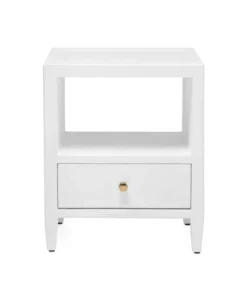 Made Goods New Arrivals Jarin Low Single Nightstand Designer White