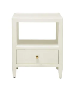 Made Goods Jarin Low Single Nightstand White