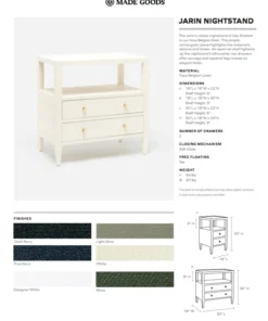 Made Goods Jarin Low Single Nightstand Dark Navy New Arrivals