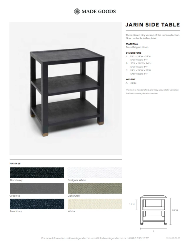 Made Goods Jarin Side Table Graphite Belgian Faux Linen 2 Made Goods Jarin Side Table Graphite Belgian Faux Linen