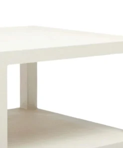 Made Goods New Arrivals Jarin Side Table White Faux Belgian Linen
