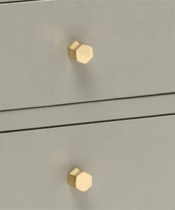 Made Goods Jarin Single Nightstand Light Gray Faux Belgian Linen New Arrivals