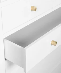 Made Goods New Arrivals Jarin Tallboy Designer White Faux Belgian Linen