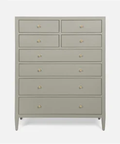 Made Goods Jarin Tallboy Light Gray Faux Belgian Linen