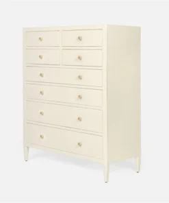 Made Goods Jarin Tallboy White Faux Belgian Linen New Arrivals