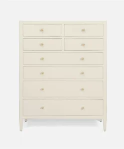 Made Goods Jarin Tallboy White Faux Belgian Linen New Arrivals