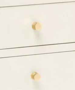 Made Goods New Arrivals Jarin 48" Dresser White Faux Belgian Linen