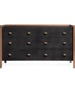 Made Goods Kennedy 60" Dresser Black And Walnut