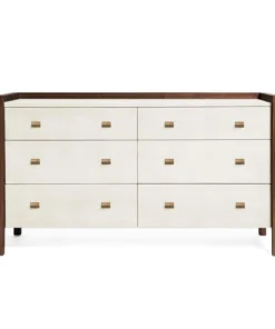 Made Goods Kennedy 60" Dresser Pristine And Walnut