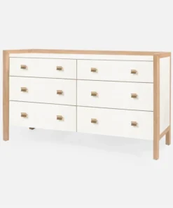 Made Goods Kennedy 60" Dresser Pristine And Light Bleached Oak