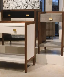 Made Goods Kennedy Double Nightstand Black And Walnut New Arrivals