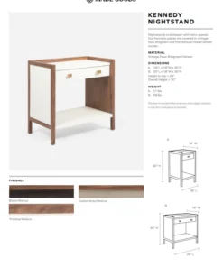 Made Goods Kennedy Double Nightstand Pristine And Bleached Oak New Arrivals