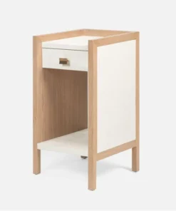 Made Goods Kennedy Single Nightstand Pristine And Bleached Oak