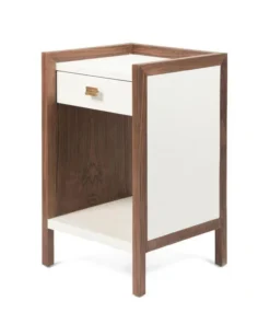 Made Goods Kennedy Single Nightstand Pristine And Walnut New Arrivals