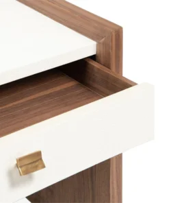 Made Goods Kennedy Single Nightstand Pristine And Walnut New Arrivals