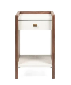 Made Goods Kennedy Single Nightstand Pristine And Walnut New Arrivals