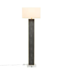 Made Goods Kingston Floor Lamp Cool Gray Faux Shagreen New Arrivals