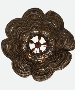 Made Goods New Arrivals Kira Chandelier Bronze Wood Beads