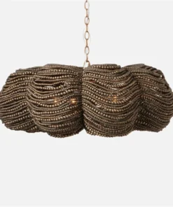Made Goods New Arrivals Kira Chandelier Bronze Wood Beads