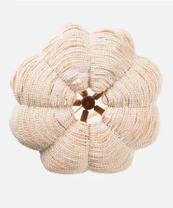 Made Goods New Arrivals Kira Chandelier White Wood Beads