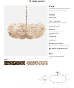 Made Goods New Arrivals Kira Chandelier Bronze Wood Beads