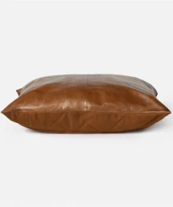 Made Goods Kody Square Pillow Set Aged Camel Leather
