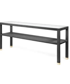 Made Goods New Arrivals Lafeu Console Cool Grey Realistic Faux Shagreen