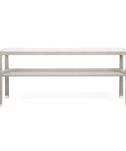 Made Goods Lafeu Console Sand Realistic Faux Shagreen