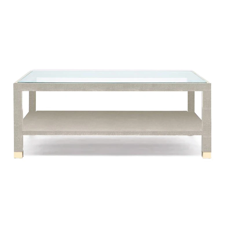 Made Goods Lafeu Rectangle Coffee Table Sand Faux Shagreen 1 Made Goods Lafeu Rectangle Coffee Table Sand Faux Shagreen
