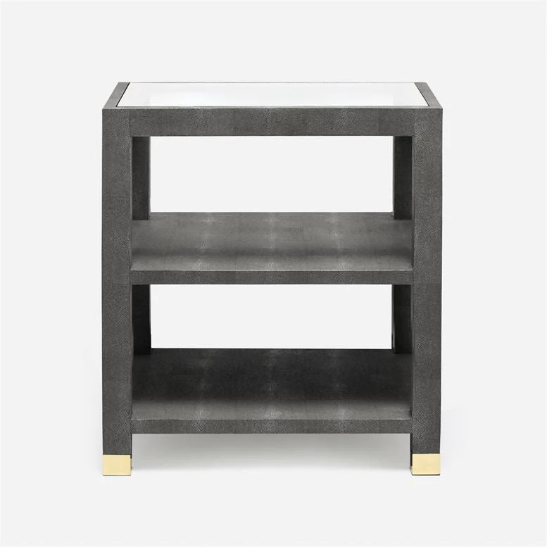 Made Goods Lafeu Side Table Single And Double Cool Grey Realistic Faux Shagreen New Arrivals 3 Made Goods Lafeu Side Table Single And Double Cool Grey Realistic Faux Shagreen New Arrivals