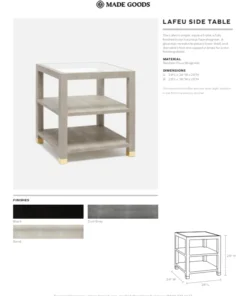 Made Goods New Arrivals Lafeu Side Table Single And Double Sand Realistic Faux Shagreen