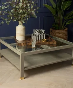 Made Goods Lafeu Square Coffee Table Sand Faux Shagreen New Arrivals