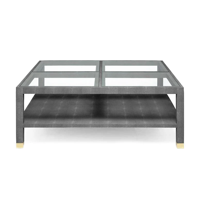 Made Goods Lafeu Square Coffee Table Cool Gray Faux Shagreen New Arrivals 3 Made Goods Lafeu Square Coffee Table Cool Gray Faux Shagreen New Arrivals