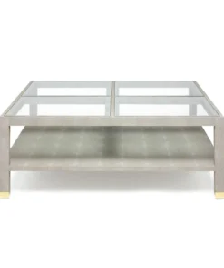 Made Goods Lafeu Square Coffee Table Sand Faux Shagreen New Arrivals