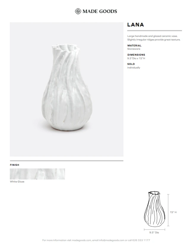 Made Goods Lana Vase New Arrivals 5 Made Goods Lana Vase New Arrivals