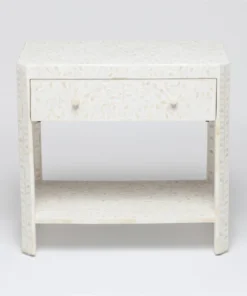 Made Goods New Arrivals Lexi Double Nightstand Natural Bone And White Resin